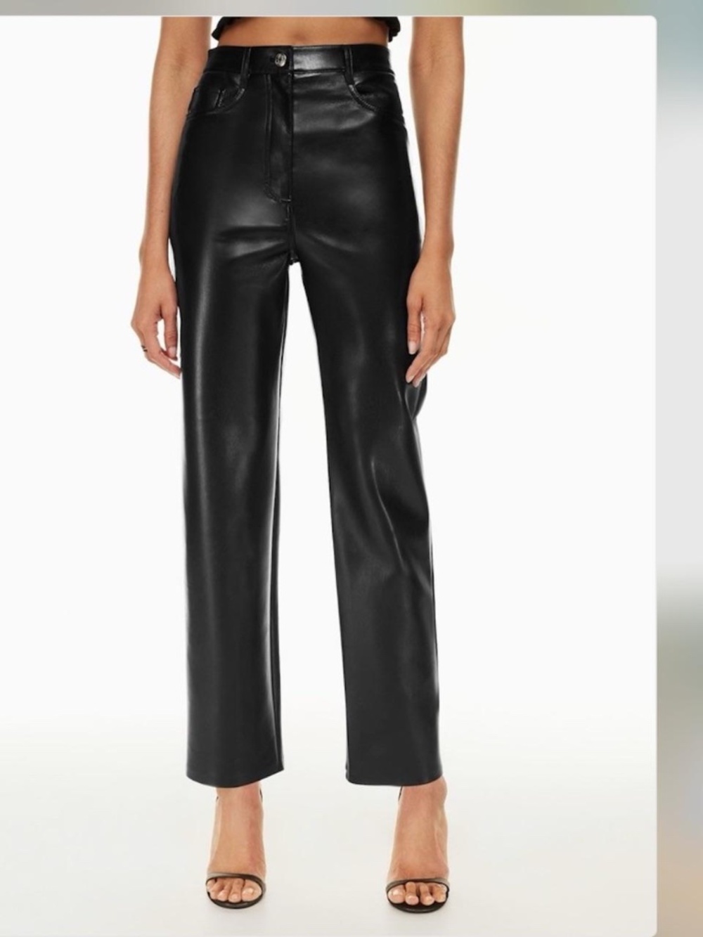 Wilfred Women's Black Leather Trousers